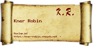 Kner Robin névjegykártya